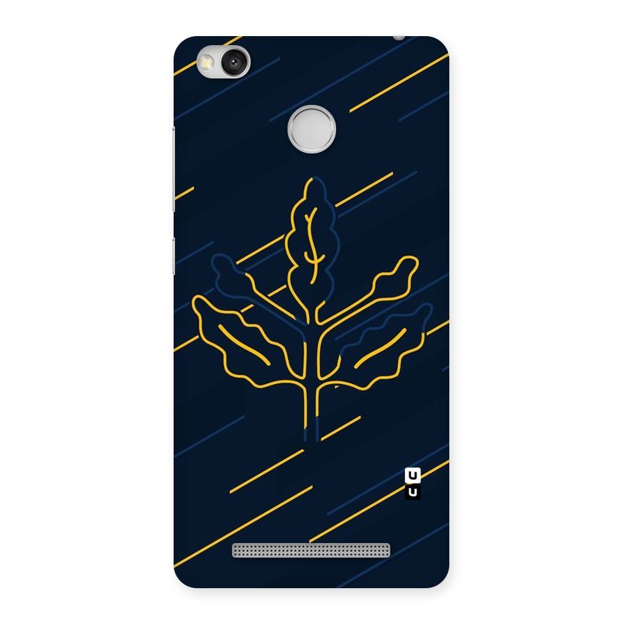 Yellow Leaf Line Back Case for Redmi 3S Prime