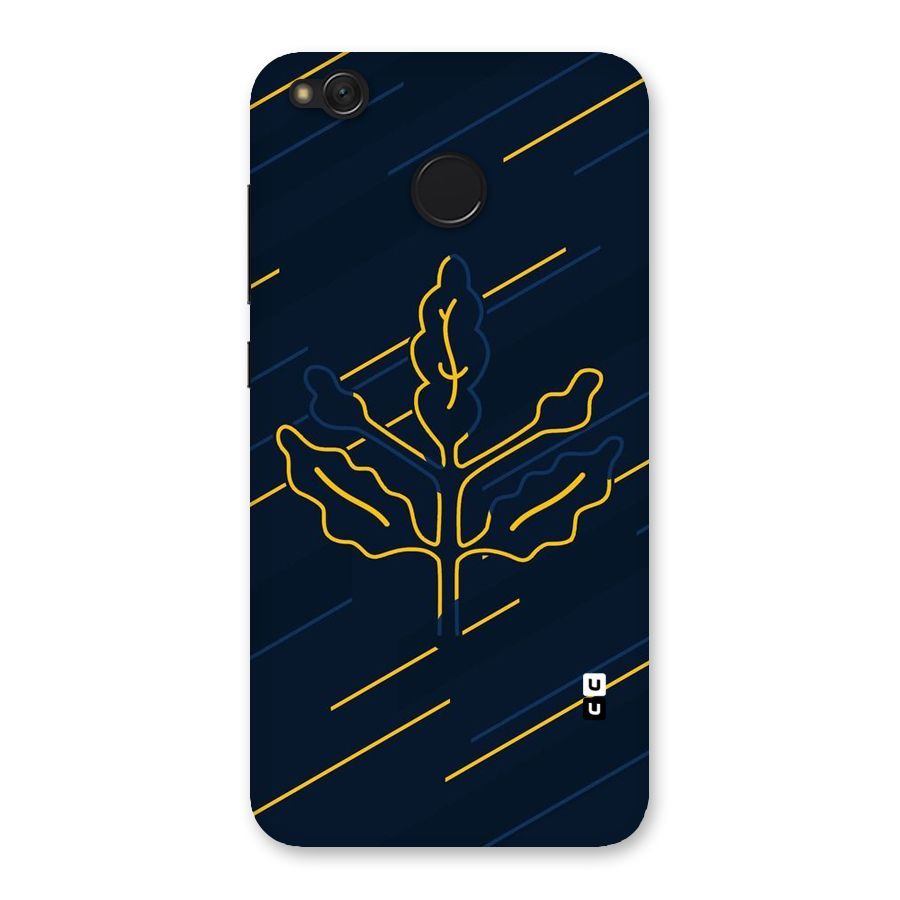 Yellow Leaf Line Back Case for Redmi 4