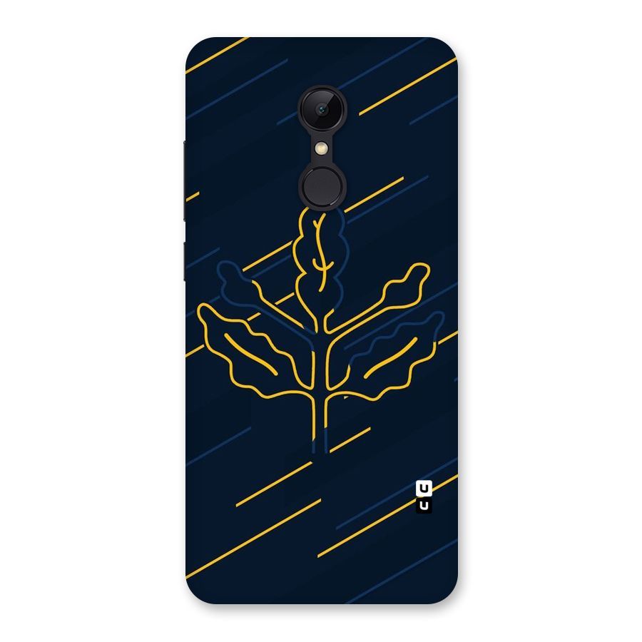 Yellow Leaf Line Back Case for Redmi 5