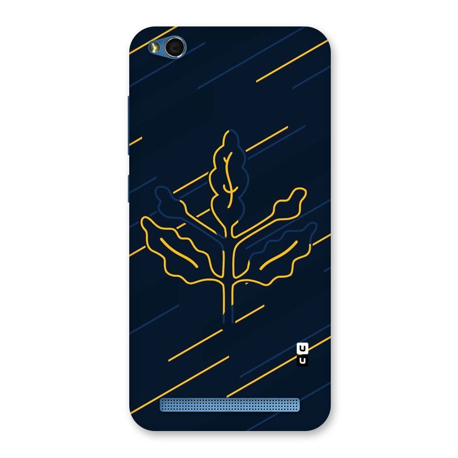 Yellow Leaf Line Back Case for Redmi 5A