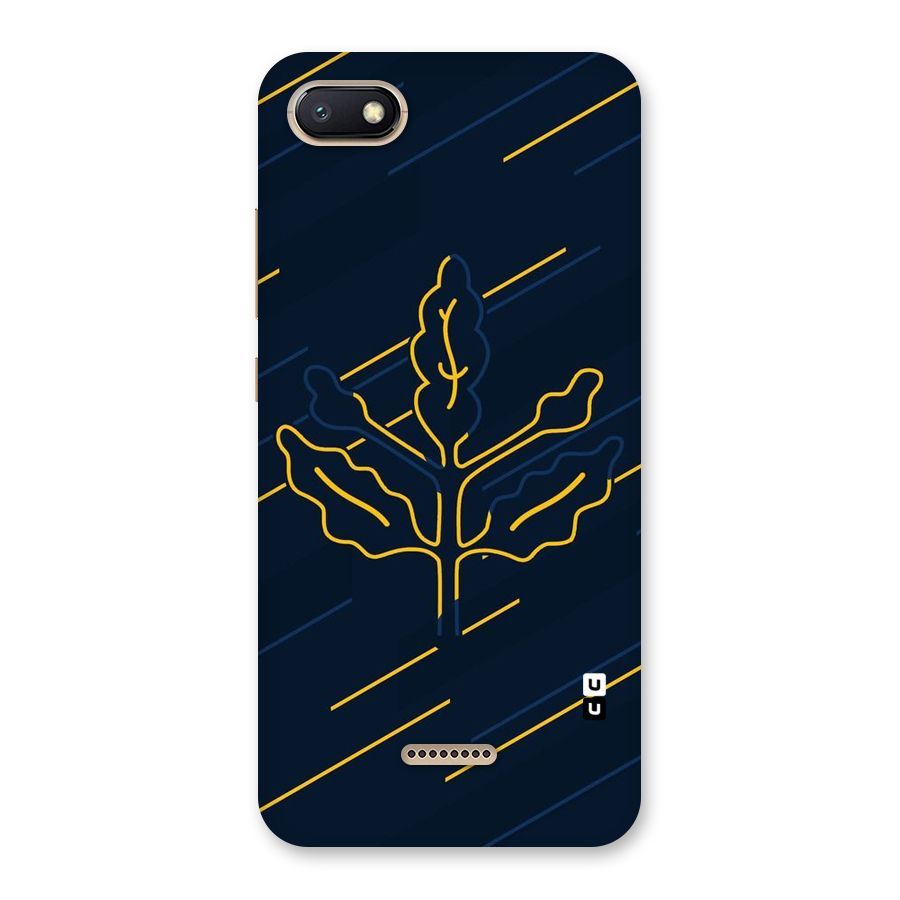Yellow Leaf Line Back Case for Redmi 6A