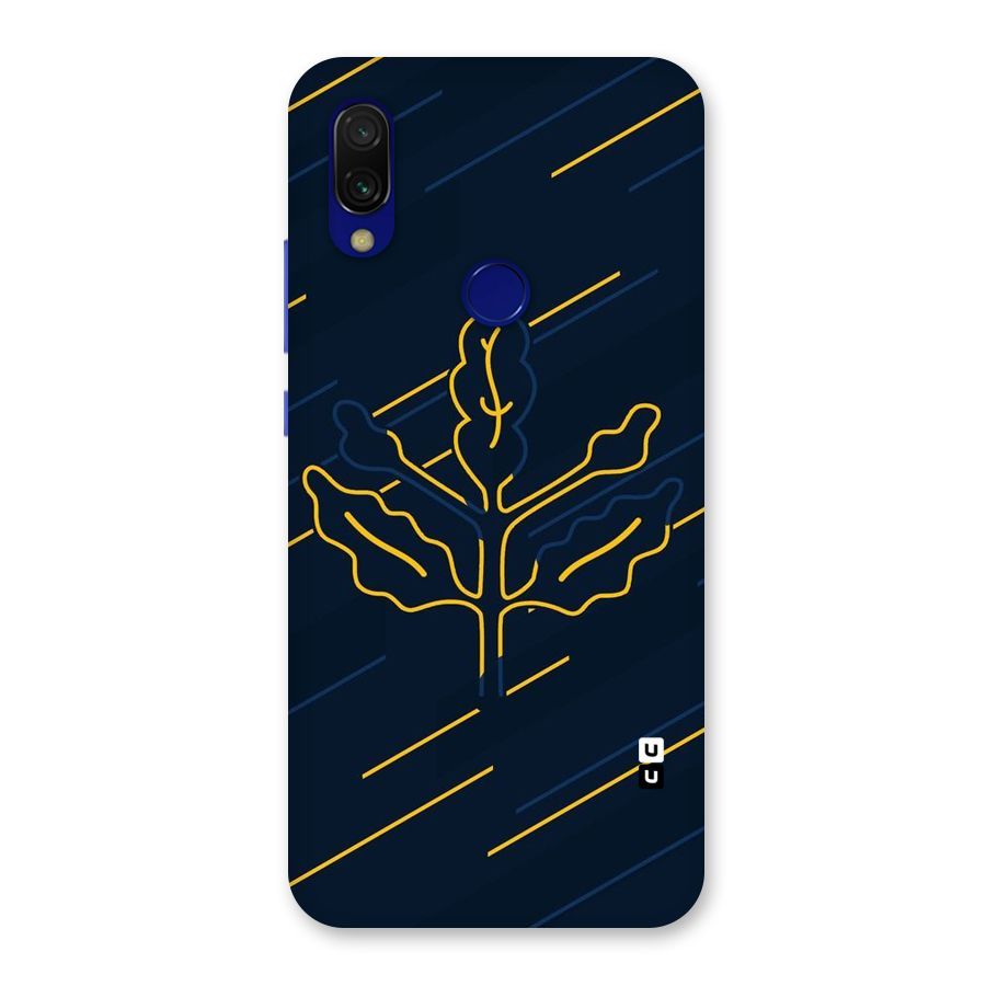 Yellow Leaf Line Back Case for Redmi 7