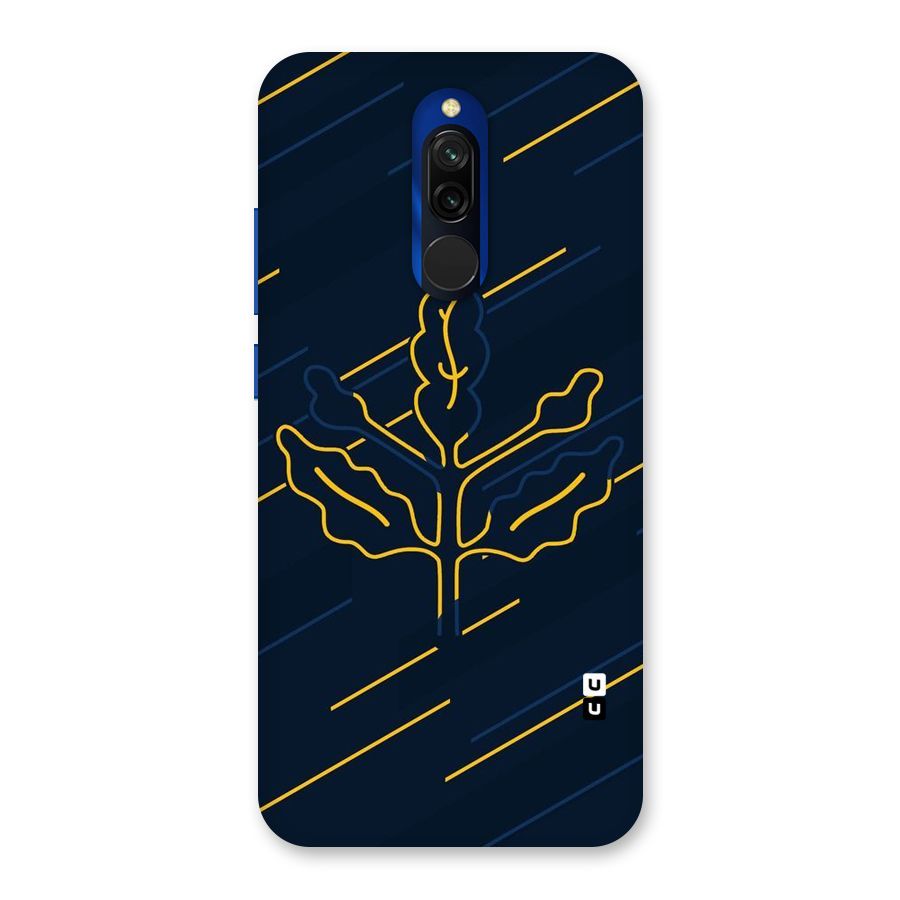 Yellow Leaf Line Back Case for Redmi 8