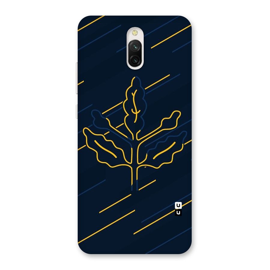 Yellow Leaf Line Back Case for Redmi 8A Dual