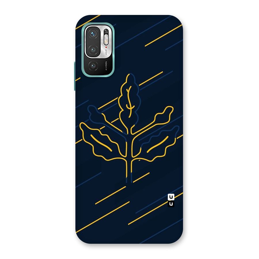 Yellow Leaf Line Back Case for Redmi Note 10T 5G
