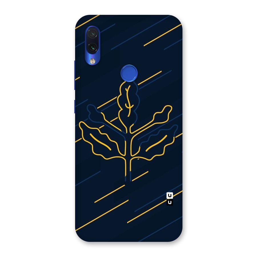 Yellow Leaf Line Back Case for Redmi Note 7