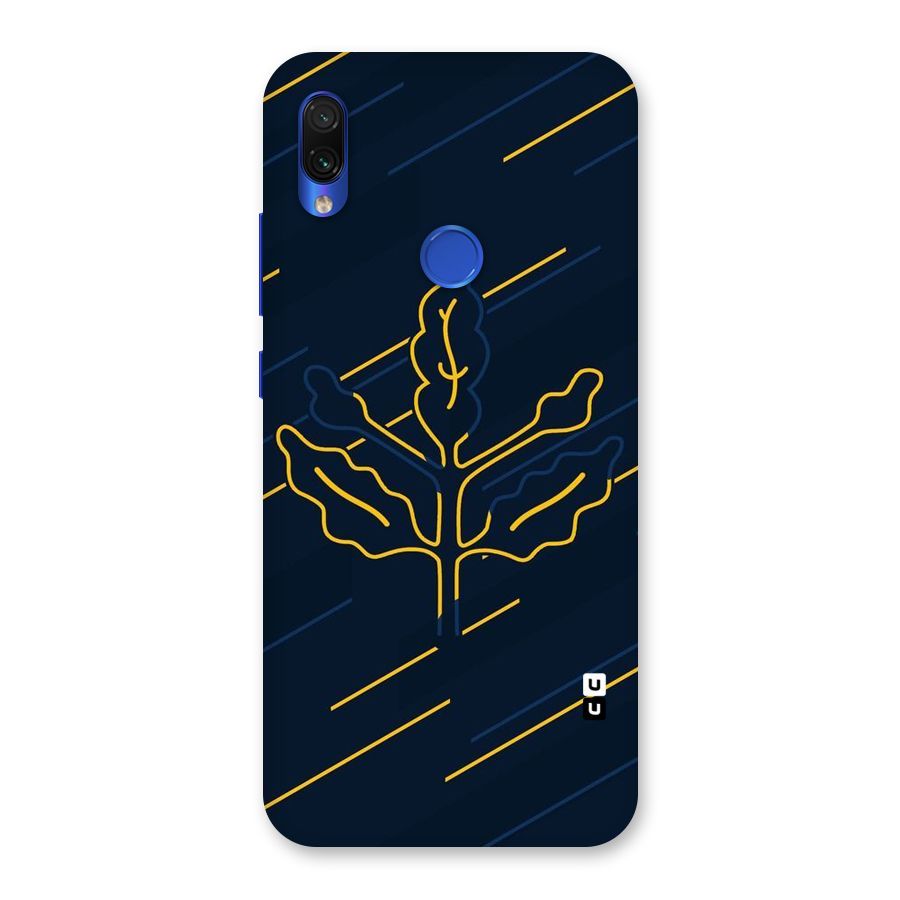 Yellow Leaf Line Back Case for Redmi Note 7S