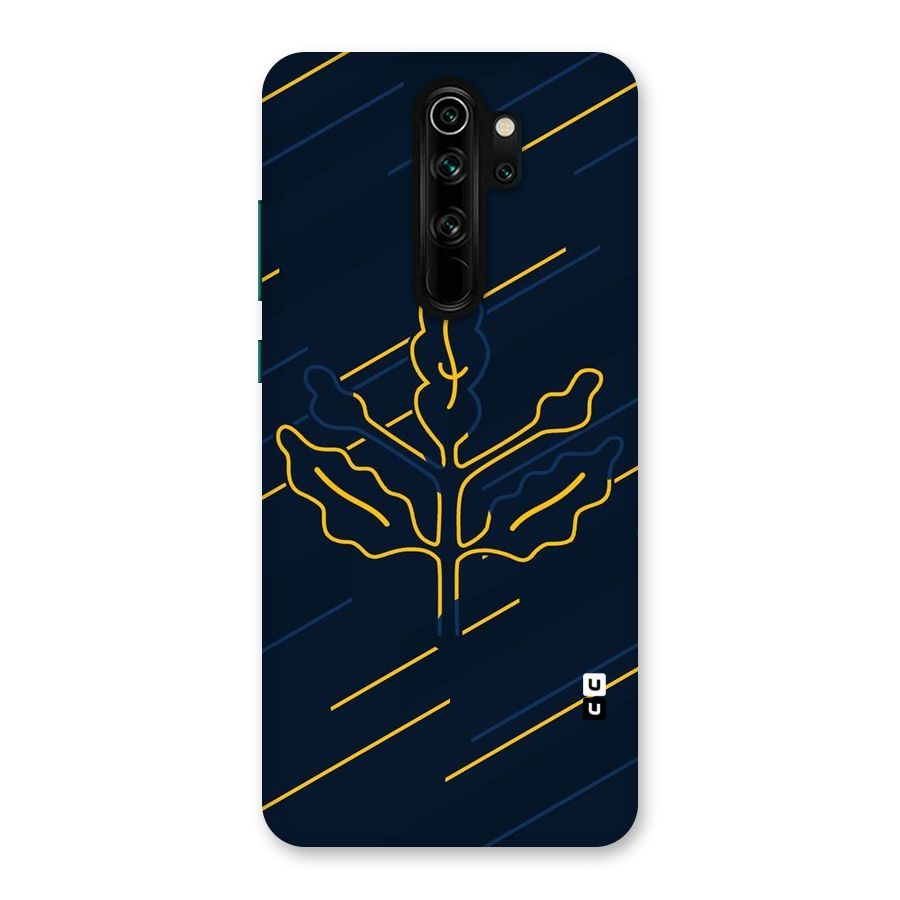 Yellow Leaf Line Back Case for Redmi Note 8 Pro