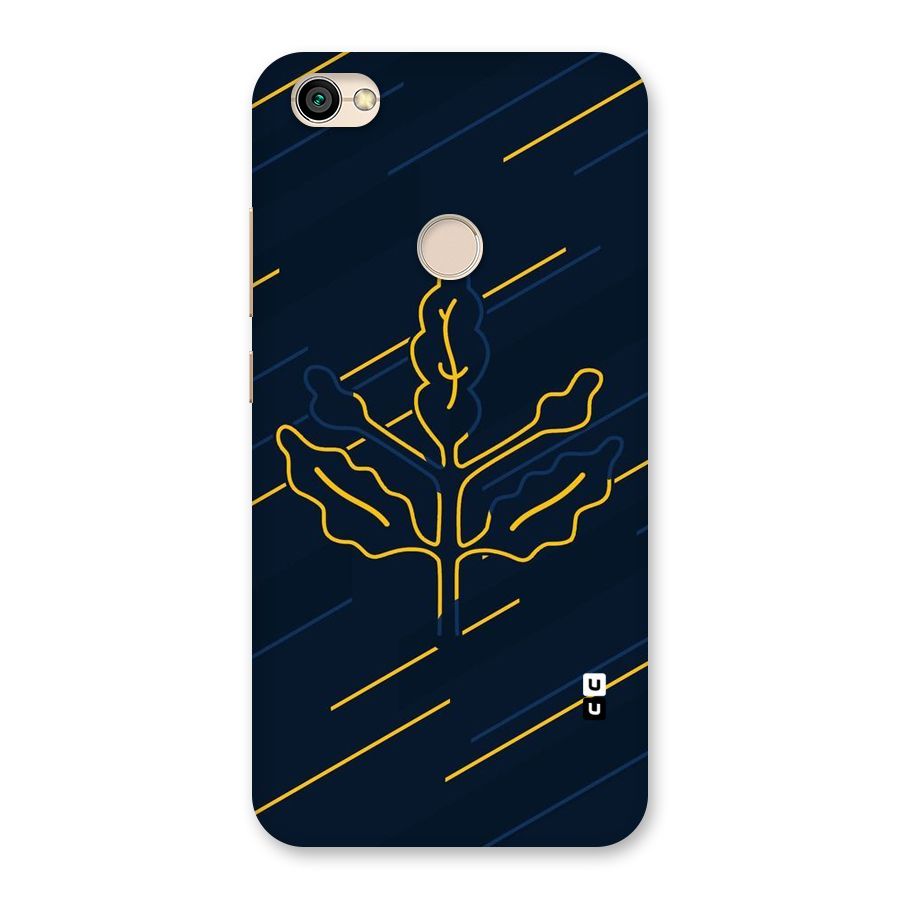 Yellow Leaf Line Back Case for Redmi Y1 2017