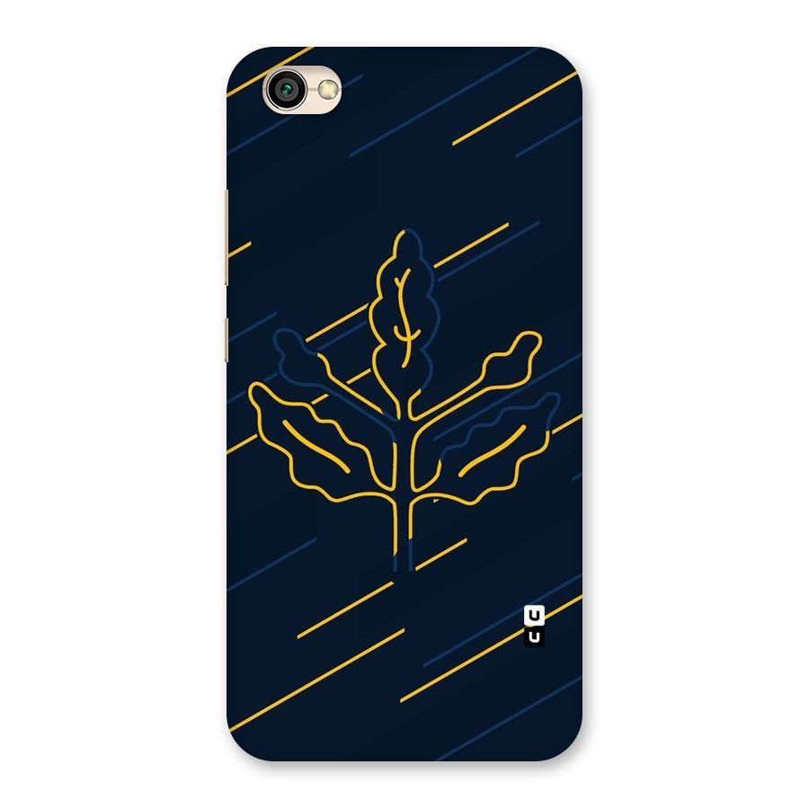 Yellow Leaf Line Back Case for Redmi Y1 Lite
