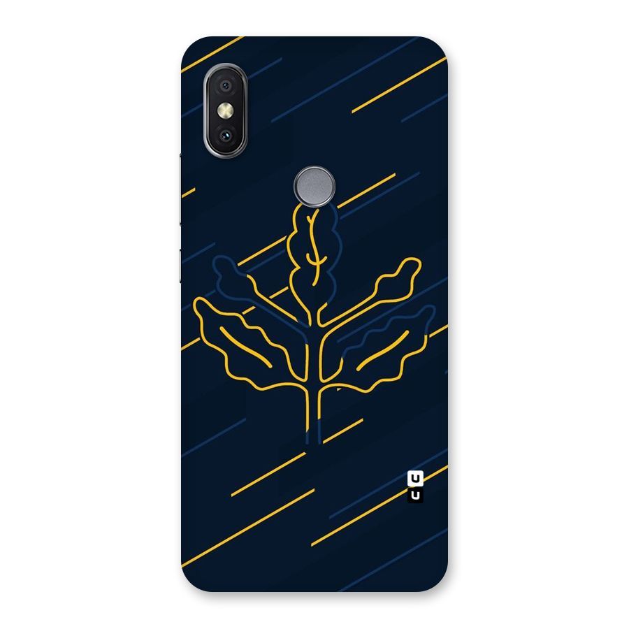 Yellow Leaf Line Back Case for Redmi Y2