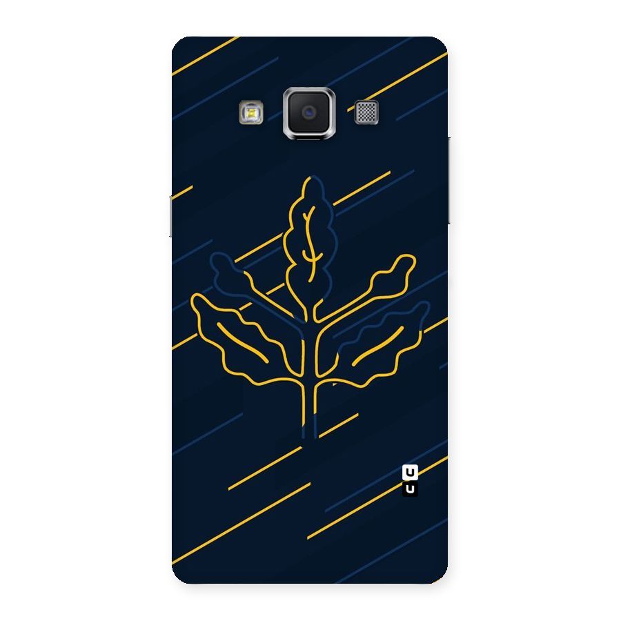 Yellow Leaf Line Back Case for Samsung Galaxy A5