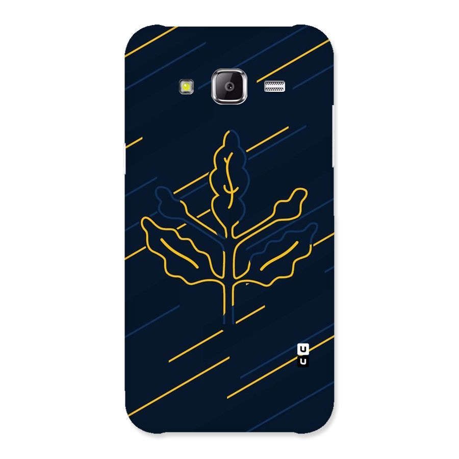 Yellow Leaf Line Back Case for Samsung Galaxy J2 Prime