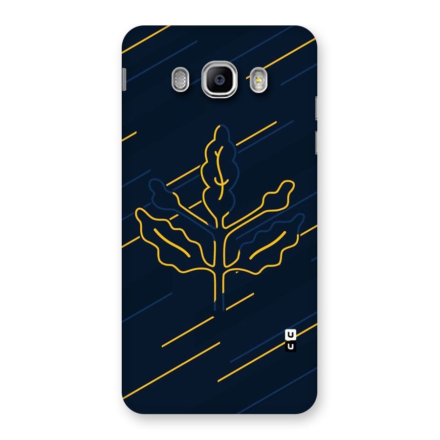 Yellow Leaf Line Back Case for Samsung Galaxy J5 2016