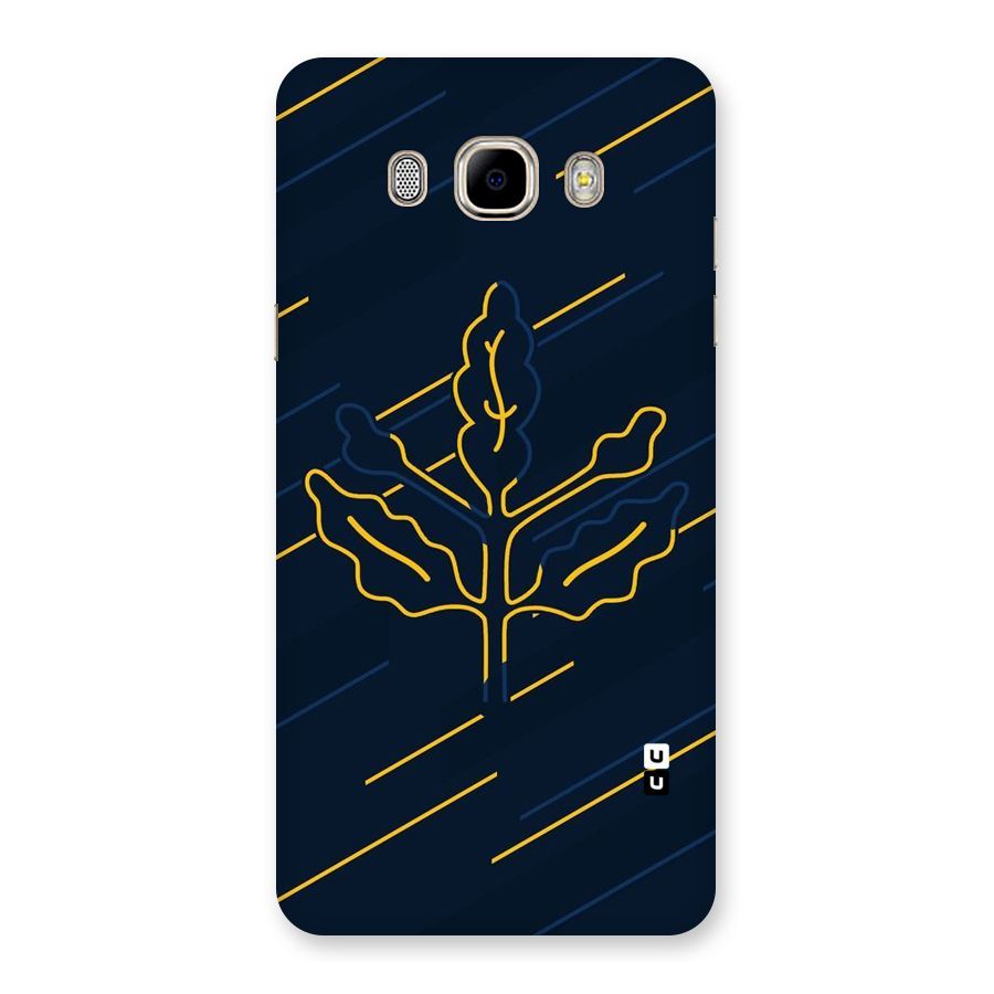 Yellow Leaf Line Back Case for Samsung Galaxy J7 2016