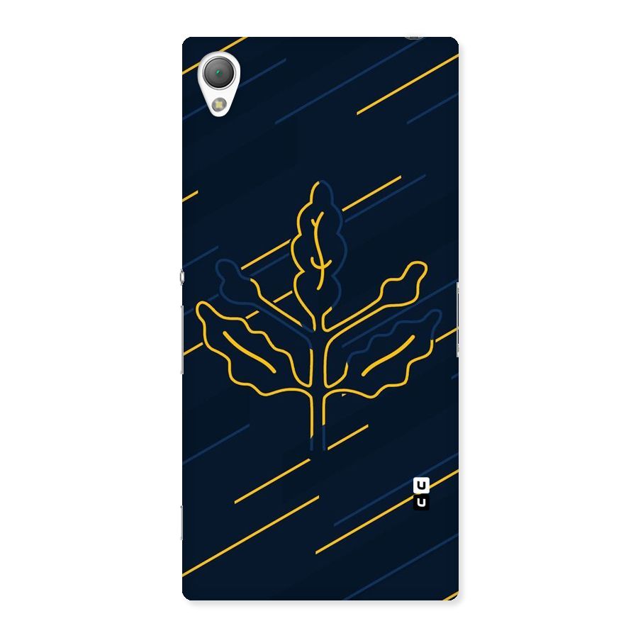 Yellow Leaf Line Back Case for Sony Xperia Z3