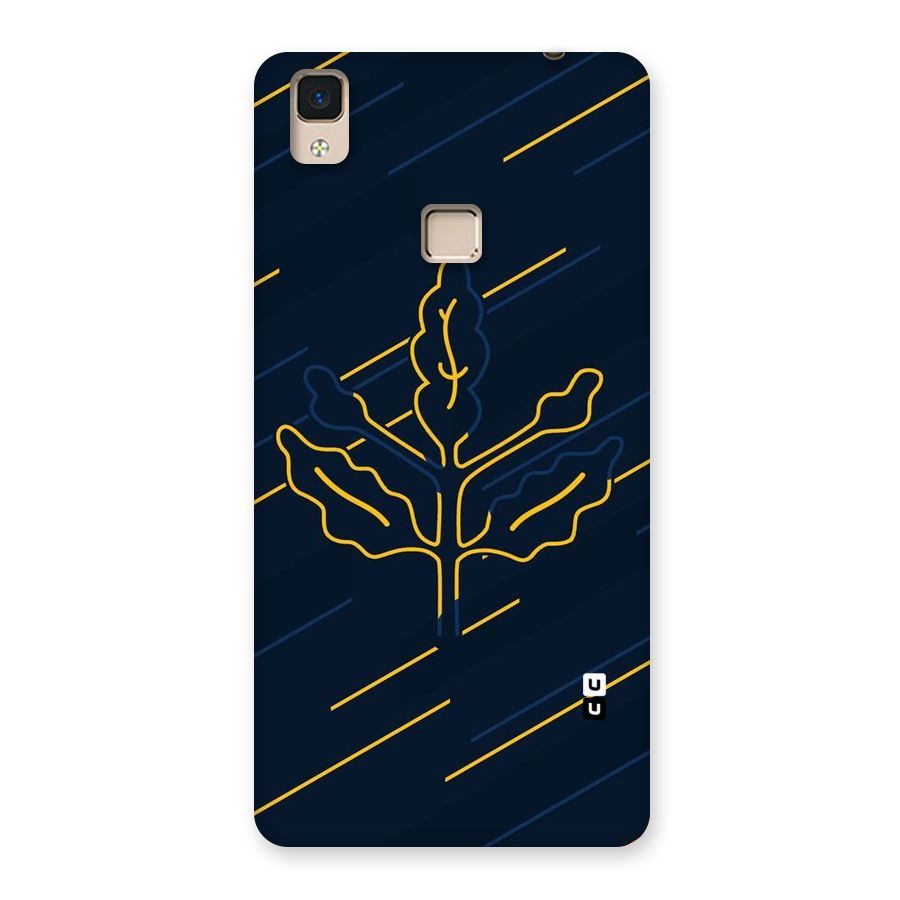Yellow Leaf Line Back Case for V3 Max