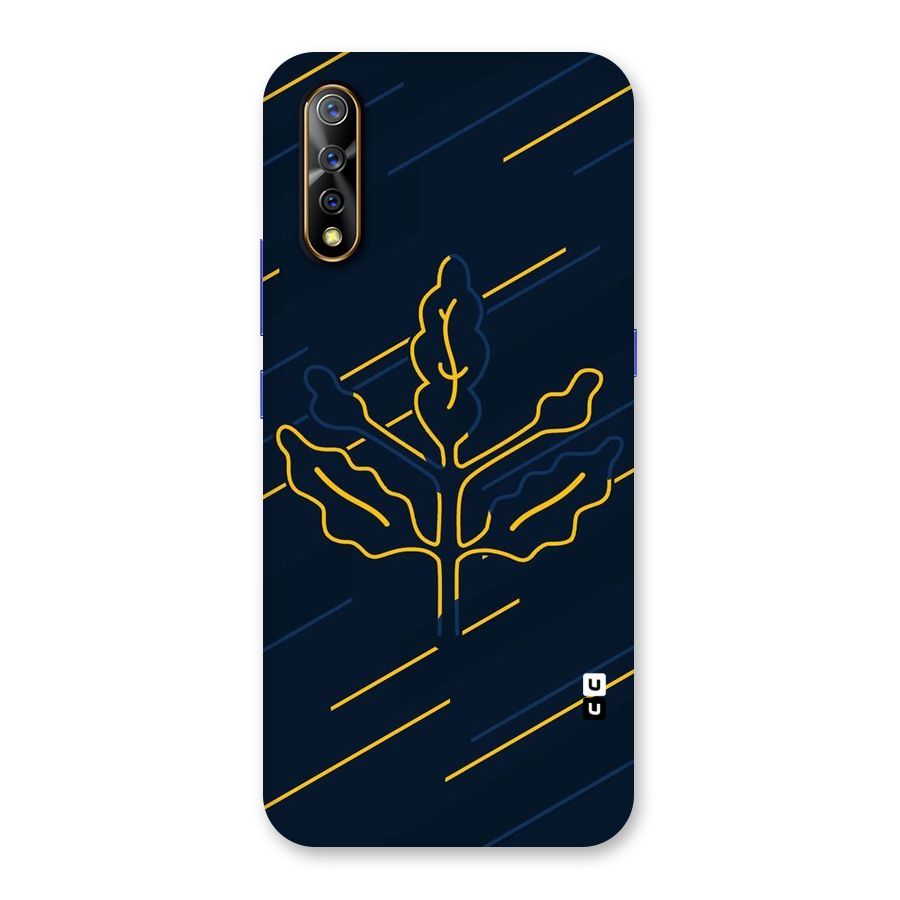 Yellow Leaf Line Back Case for Vivo S1