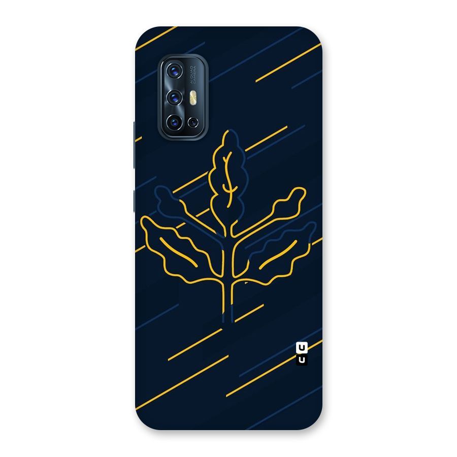 Yellow Leaf Line Back Case for Vivo V17