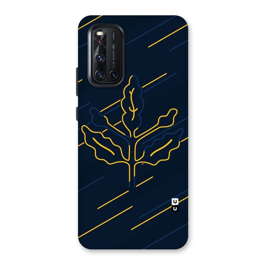 Yellow Leaf Line Back Case for Vivo V19