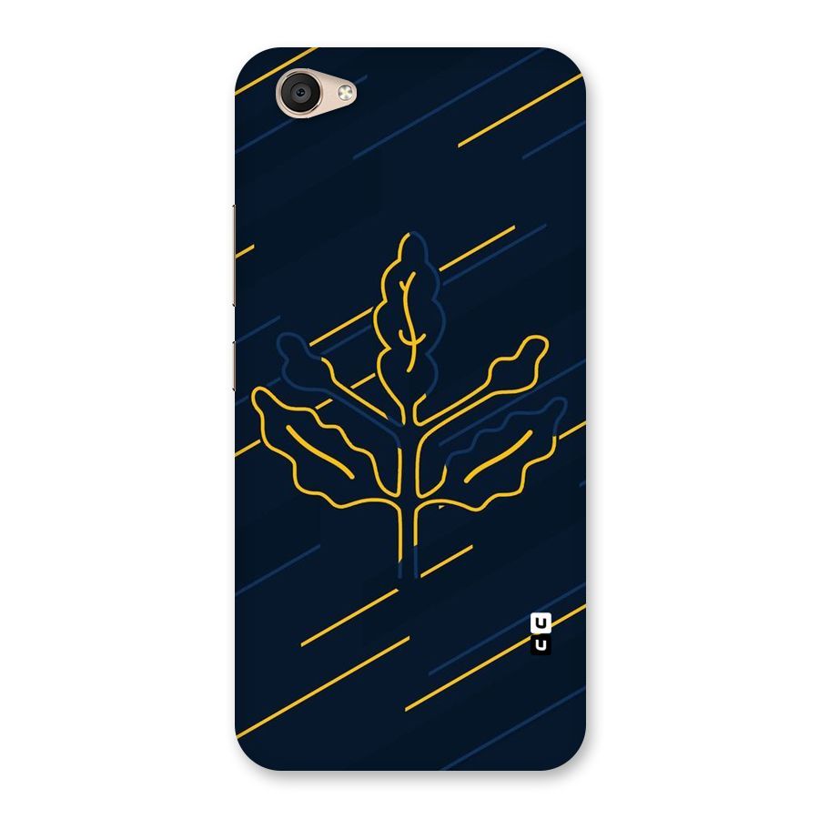 Yellow Leaf Line Back Case for Vivo V5 Plus