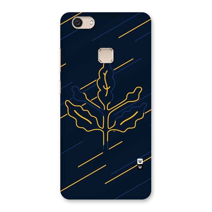Yellow Leaf Line Back Case for Vivo V7