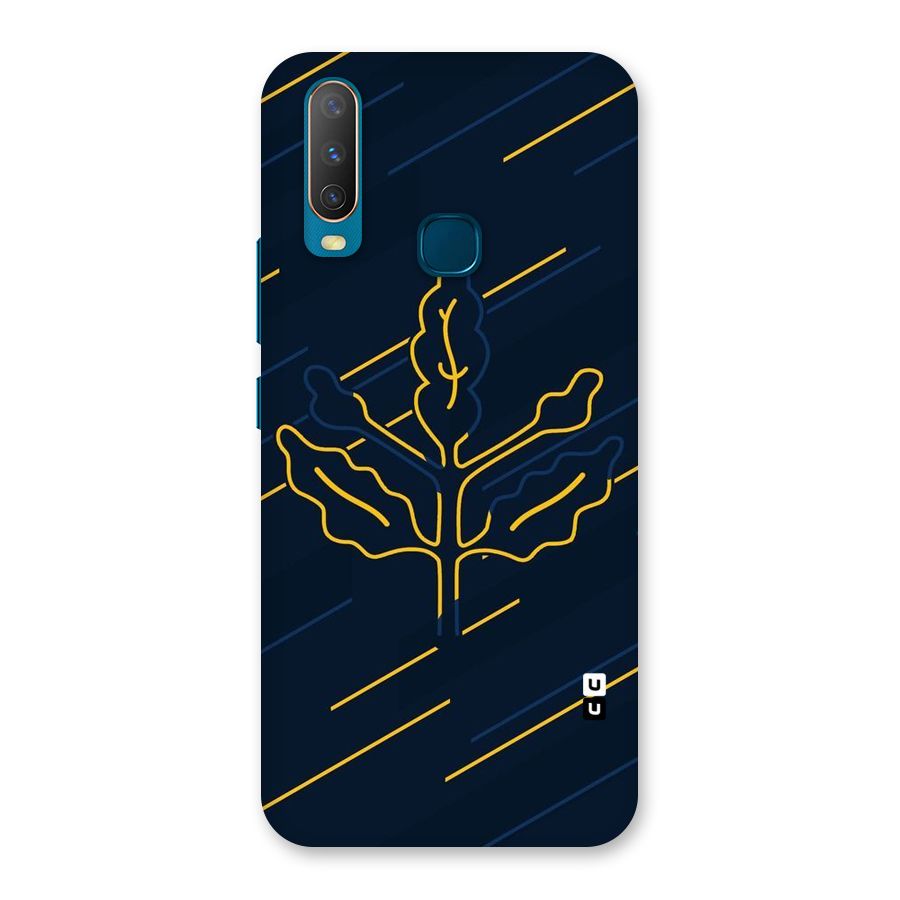 Yellow Leaf Line Back Case for Vivo Y17