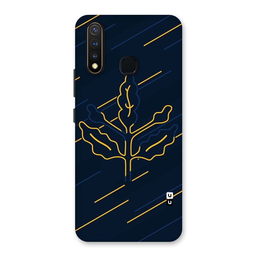 Yellow Leaf Line Back Case for Vivo Y19