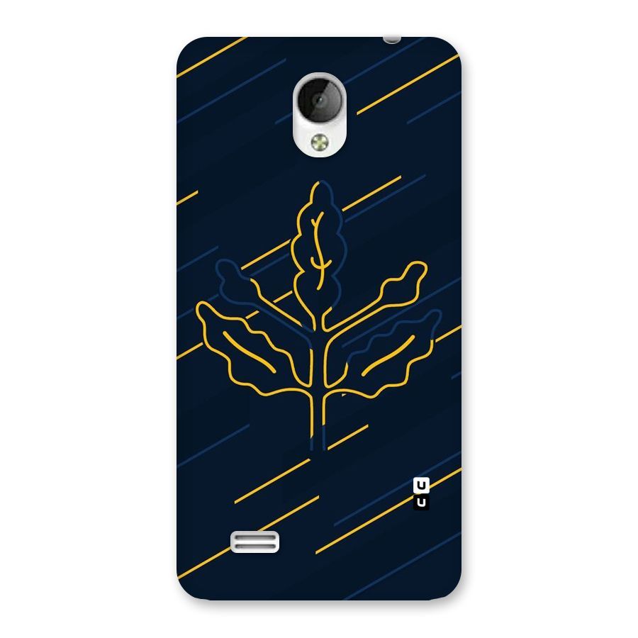 Yellow Leaf Line Back Case for Vivo Y21