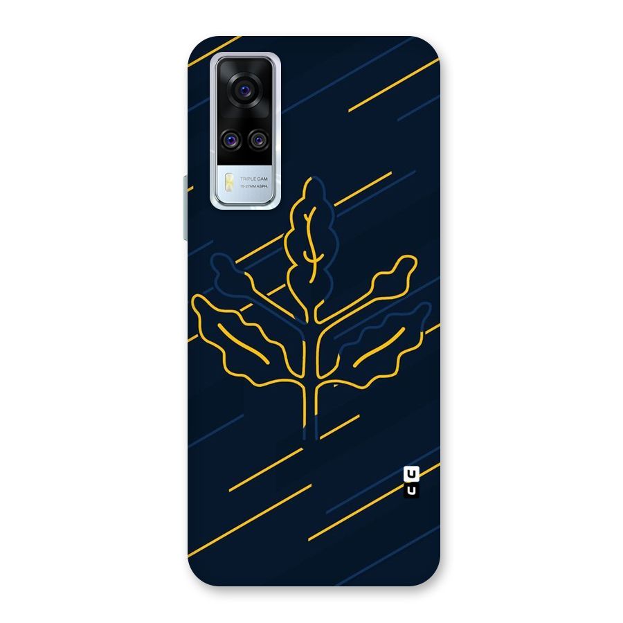 Yellow Leaf Line Back Case for Vivo Y31