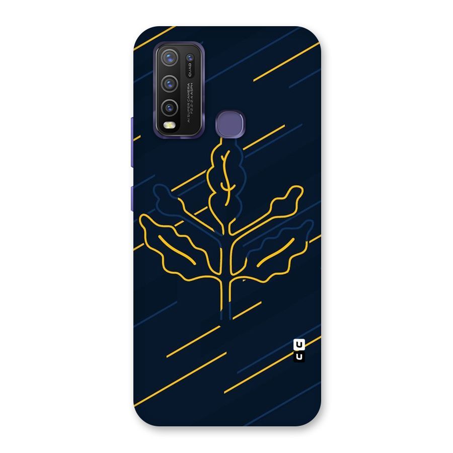 Yellow Leaf Line Back Case for Vivo Y50
