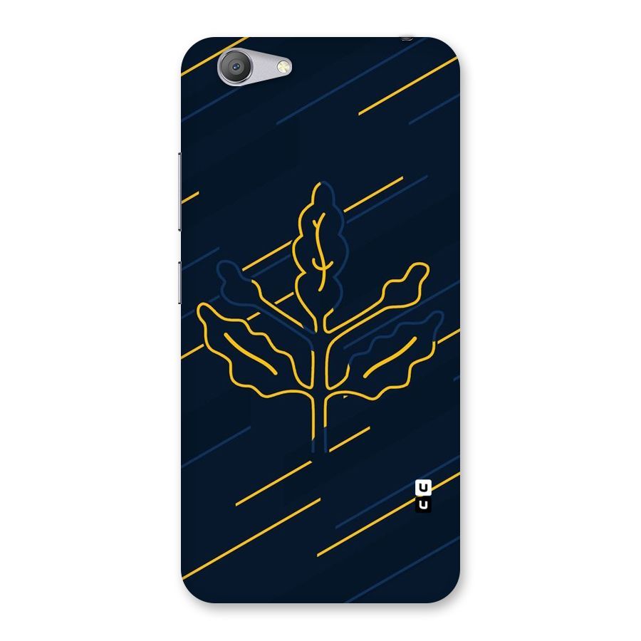 Yellow Leaf Line Back Case for Vivo Y53