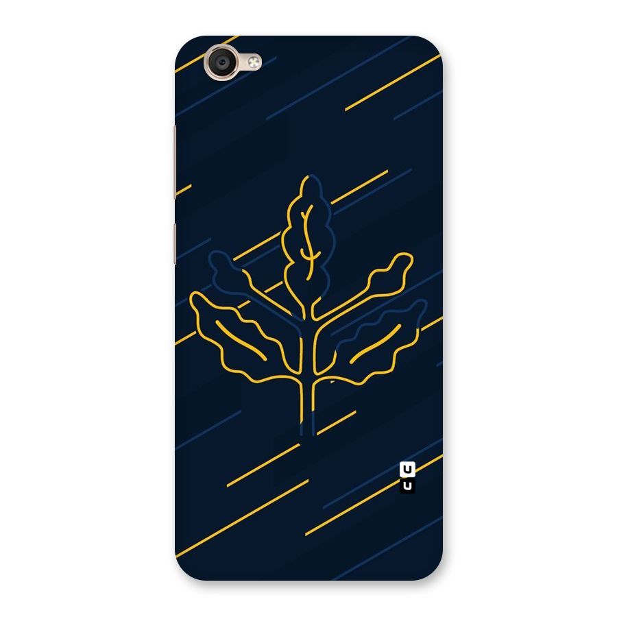 Yellow Leaf Line Back Case for Vivo Y55s