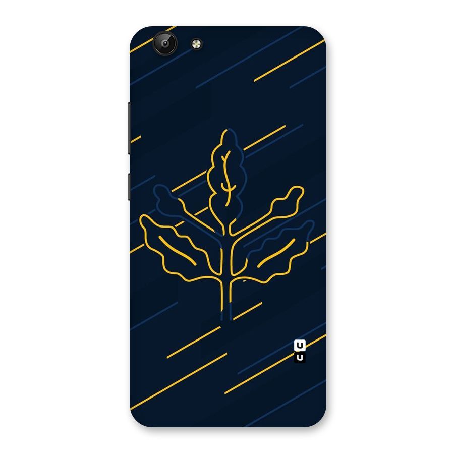 Yellow Leaf Line Back Case for Vivo Y69