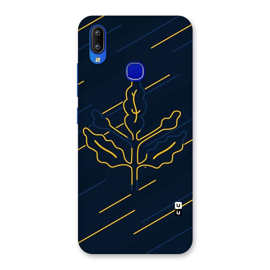 Yellow Leaf Line Back Case for Vivo Y91