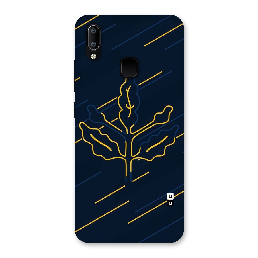 Yellow Leaf Line Back Case for Vivo Y93