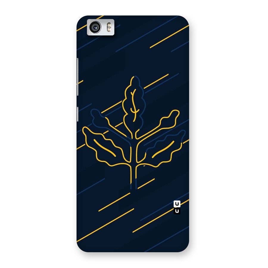 Yellow Leaf Line Back Case for Xiaomi Redmi Mi5