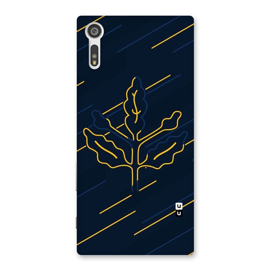 Yellow Leaf Line Back Case for Xperia XZ