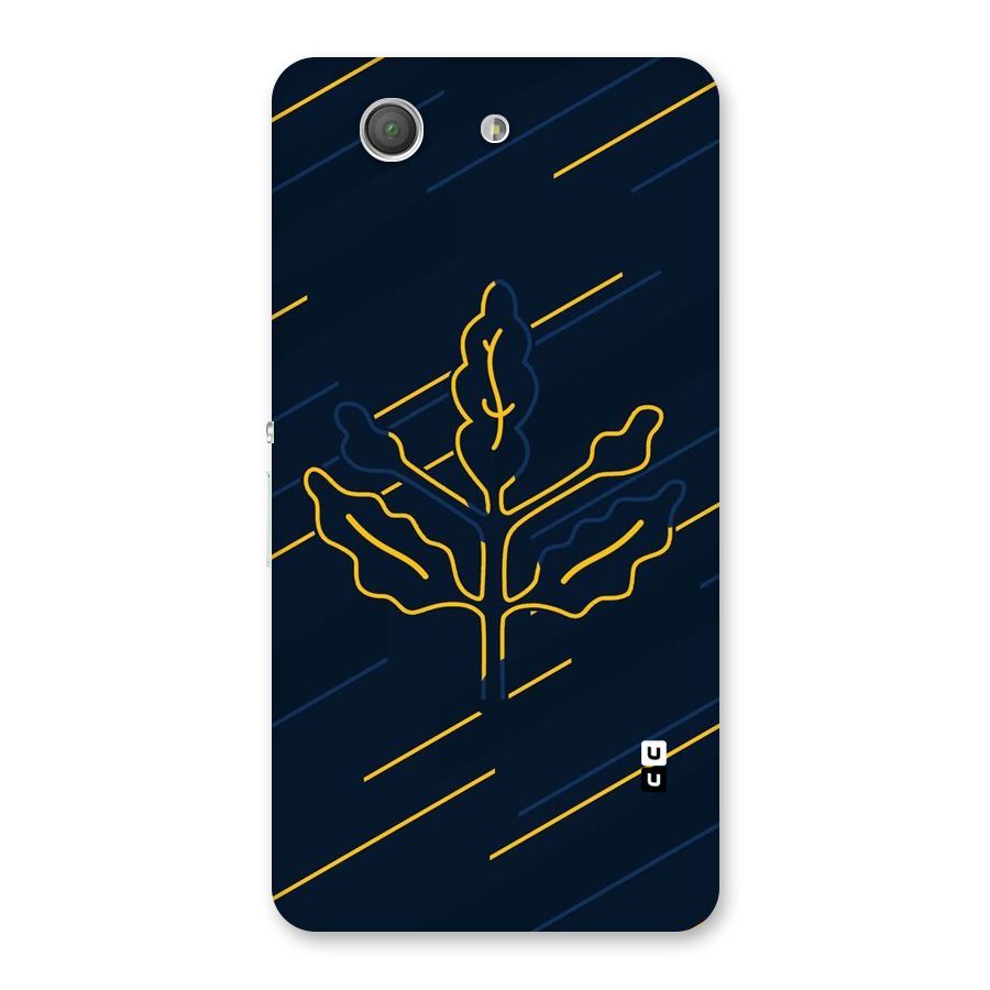 Yellow Leaf Line Back Case for Xperia Z3 Compact