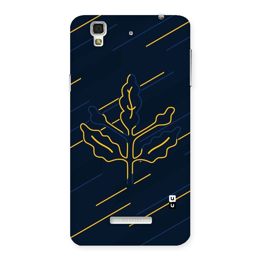 Yellow Leaf Line Back Case for Yu Yureka