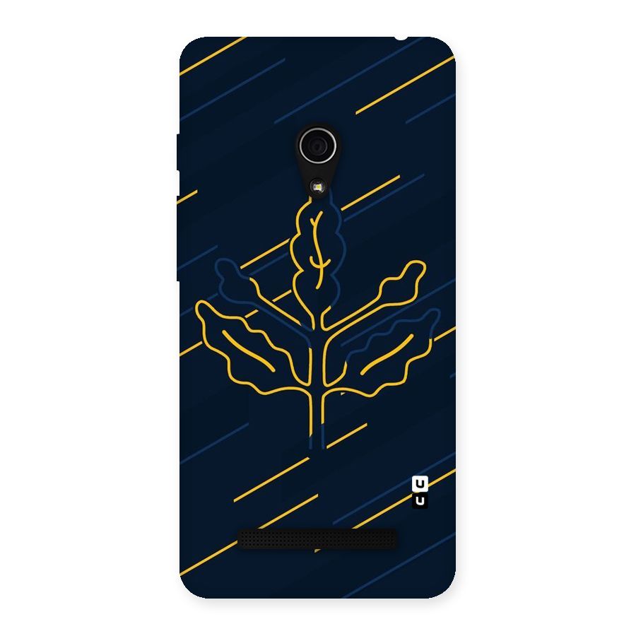 Yellow Leaf Line Back Case for Zenfone 5
