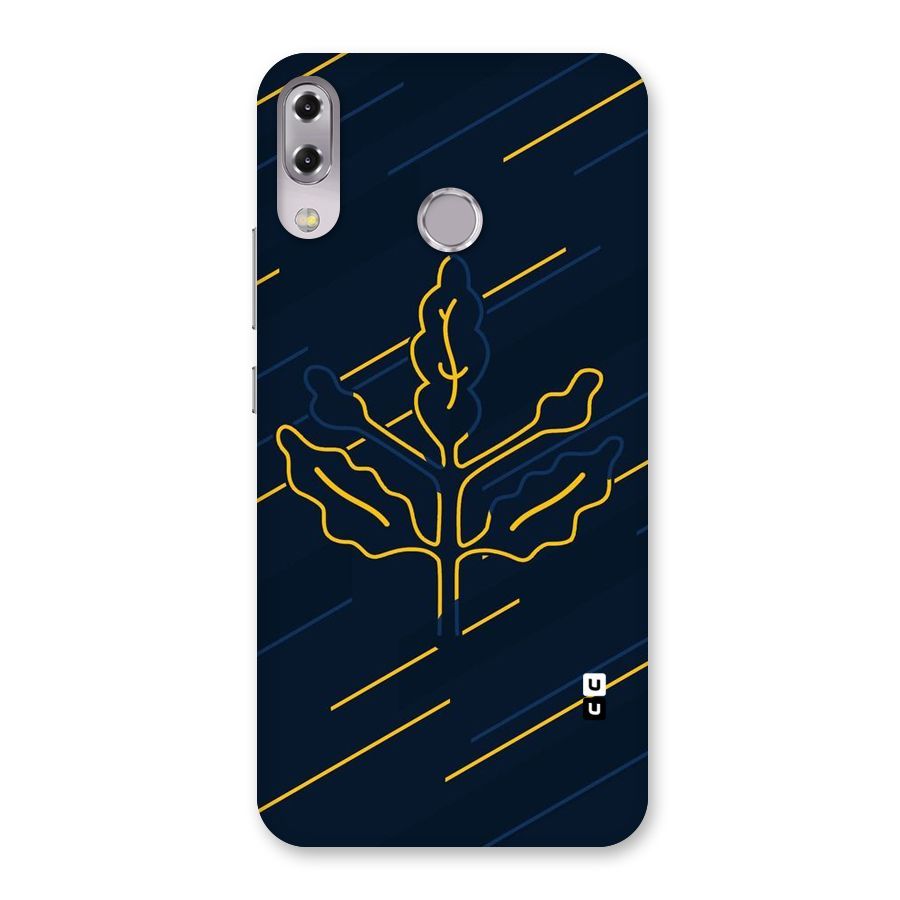 Yellow Leaf Line Back Case for Zenfone 5Z