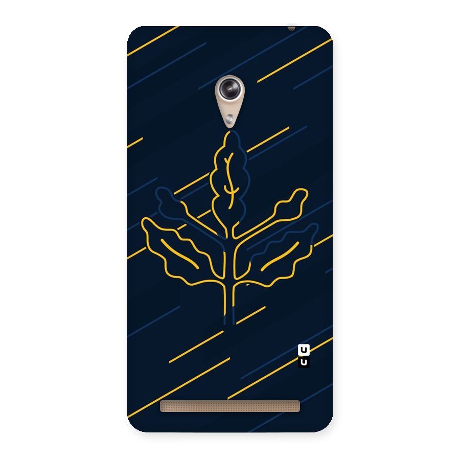 Yellow Leaf Line Back Case for Zenfone 6