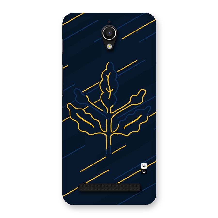 Yellow Leaf Line Back Case for Zenfone Go