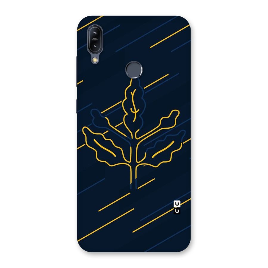 Yellow Leaf Line Back Case for Zenfone Max M2