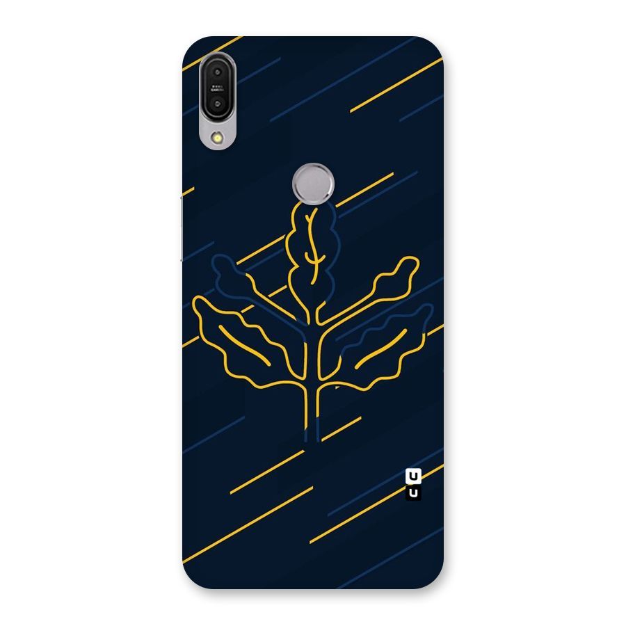 Yellow Leaf Line Back Case for Zenfone Max Pro M1