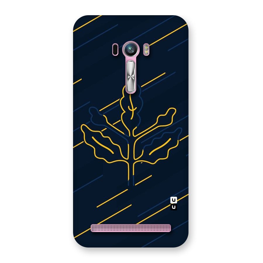 Yellow Leaf Line Back Case for Zenfone Selfie
