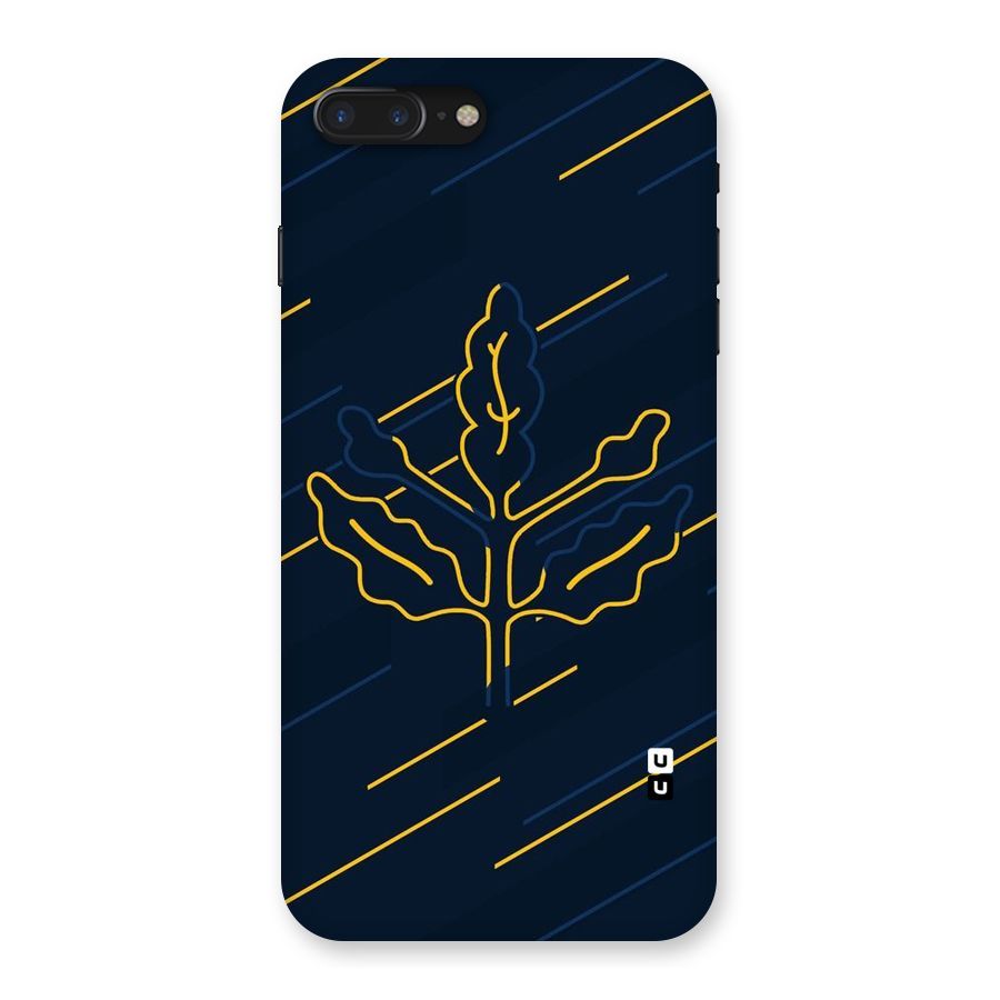 Yellow Leaf Line Back Case for iPhone 7 Plus