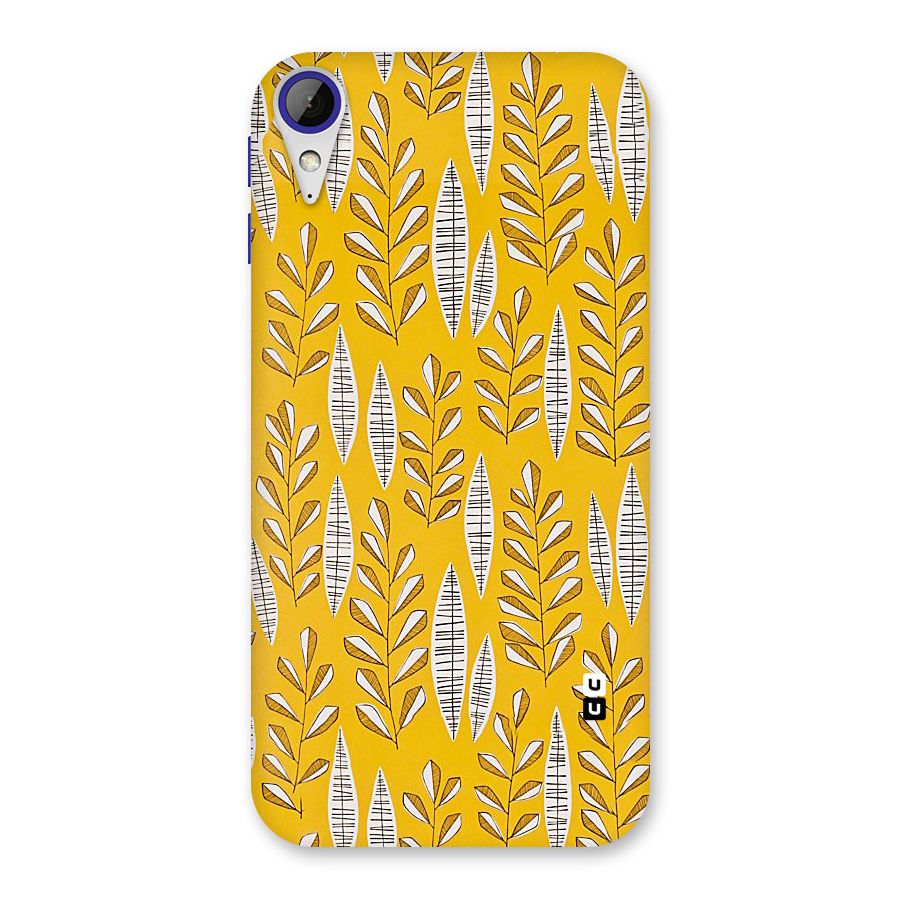 Yellow Leaf Pattern Back Case for Desire 830