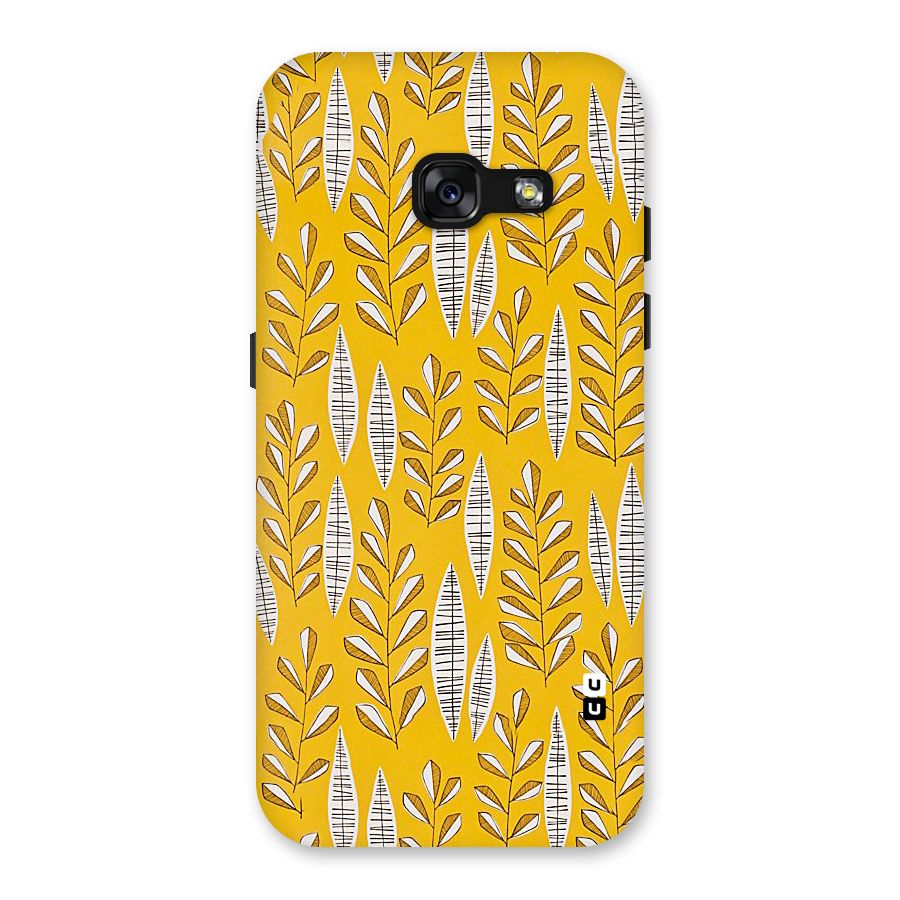 Yellow Leaf Pattern Back Case for Galaxy A3 (2017)